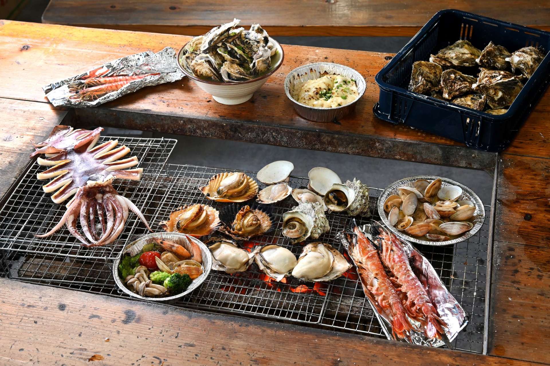 竹崎海産で人気の海鮮BBQ(^^♪佐賀県太良町